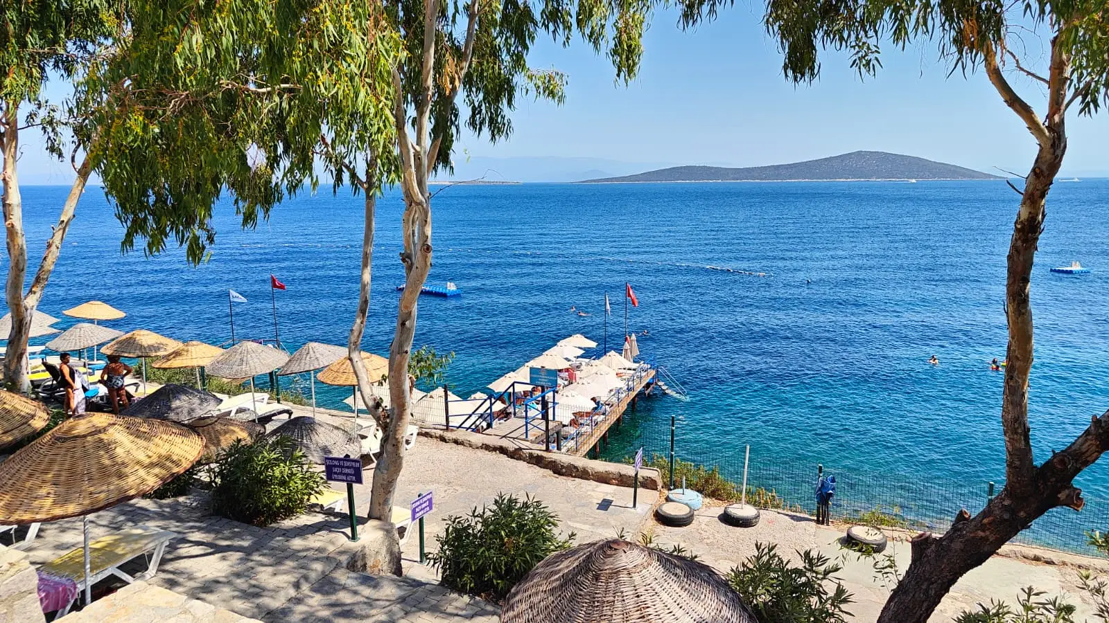 Private beach